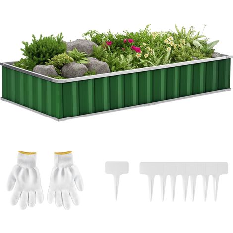 Pot de fleurs / bac à fleurs de jardin de qualité supérieure, conçu pour la culture de plantes, fleurs ou légumes. Fabriqué avec des matériaux résistants aux intempéries, il est idéal pour votre ja... (1/5)