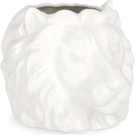 Vaso jaiden leone bianco, dolomite per uso interno ed esterno 27 x 23,1 x h 20,5cm