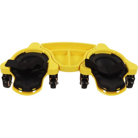 Genouillères à roulettes universelles pivotantes, protections ergonomiques multifonctions pour glisse, supports rotatifs ajustables. (1/5)