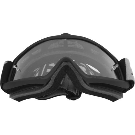 Lunettes de motocross transparentes anti-rayures réglables pour enfants, ados et adultes - Modèle 8060 cadre noir (1/5)