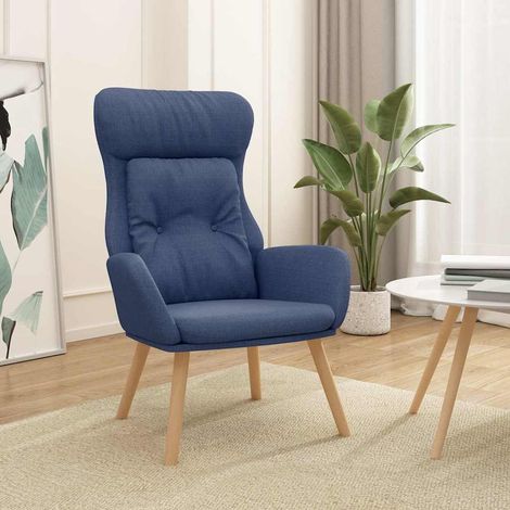 vidaXL Sillón de relax de tela azul (1/5)
