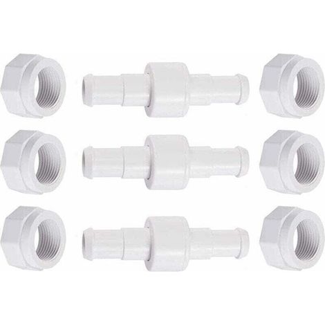 Rotating hose D20 with hose nut D15 compatible with Zodiac Polaris 280, 380, 180 - spare parts for pool cleaner 3 pcs H (1/4)