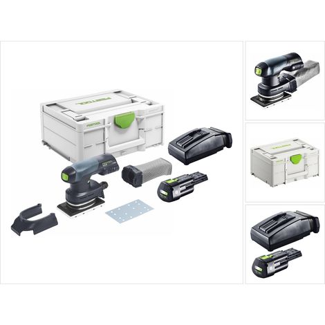 Festool RTSC 400-Basic Akku Rutscher 18 V 80 x 130 mm Brushless + 1x Akku 3,0 Ah + Ladegerät + Systainer