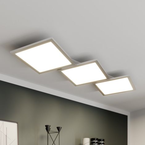 [GEBRAUCHT] Lucande Led Deckenlampe Ilira Deckenlampe Lampe Dimmbar 3 Flammig Weiß Silber B-Ware