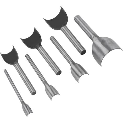 Set de 7 emporte-pièces demi-ronds pour travail du cuir, idéal finitions ceintures et projets DIY (10-40mm) (1/5)