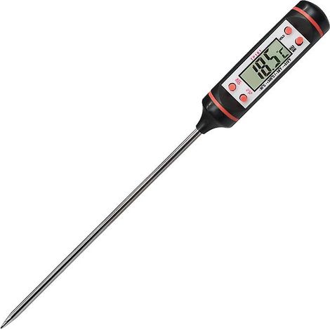 Thermomètre de cuisson à sonde ultra-longue pour grillades, barbecues, steaks, confiseries, lait et eau - Thermomètre à viande à lecture instantanée avec bouton °C/°F (1/5)