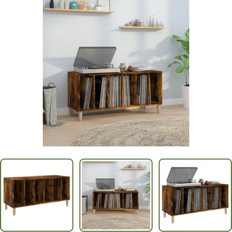 Vinylschrank - Plattenschrank Räuchereiche 100x38x48 cm Holzwerkstoff (1/5)