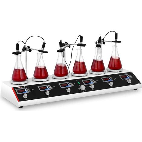 Agitatore magnetico - 6 piastre riscaldanti 870 watt 140005790