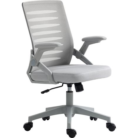 44-53.5cm Adjustable Height Work Chair,  Mesh Back - Grey (1/5)
