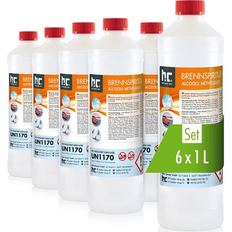 6x 1 L Brennspiritus 94%