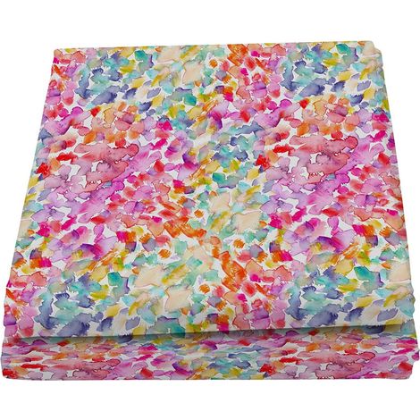 Italian Bed Linen Fantasy Spring Telo Copritutto Stampato 2 Posti, Microfibra