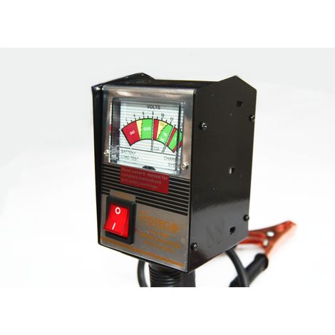 TESTER ANALOGICO PORTATILE CONTROLLO BATTERIA AUTO MOTO 125 AH 6 12 V CAVI 976H