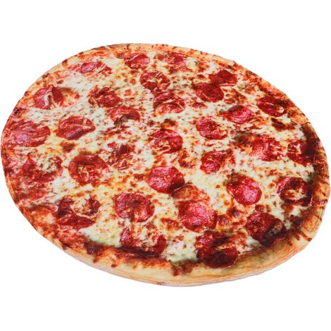 Kinderteppich mit Pizza-Print, waschbar, flauschig, rund, 1,58 m (5,2 ft) – ideal für Kinderzimmer und Spielzimmer. (1/5)
