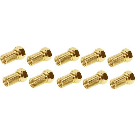 Connettore F-type shiverpeaks bs85010-10ag placcato oro 10 pezzi