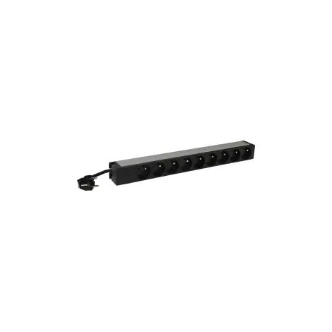 PDU avec voyant de présence tension 19pouces 1U LCS avec 9 prises 2P+T et cordon d'alimentation 3m avec fiche 2P+T 16A (646820) (1/3)