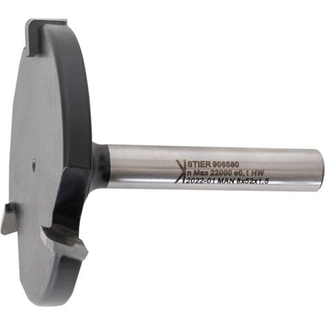 STIER Fraise à surfacer HW 8 mm Ø 52 mm NL 8 mm R1,5 (1/5)