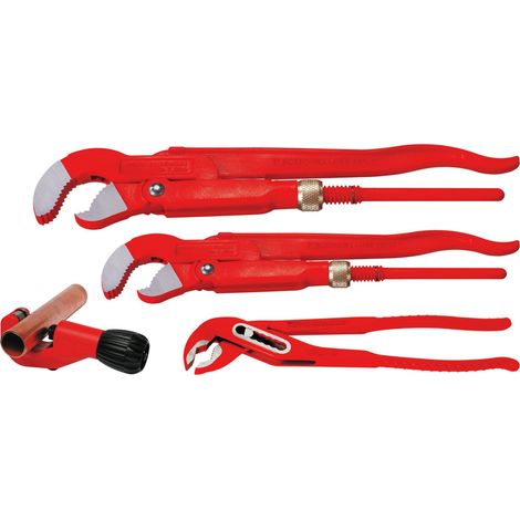 ROTHENBERGER Juego de alicates - TC35, Wapu10" , llave de tubo en esquina 1" y 1.1/2" - 070135X