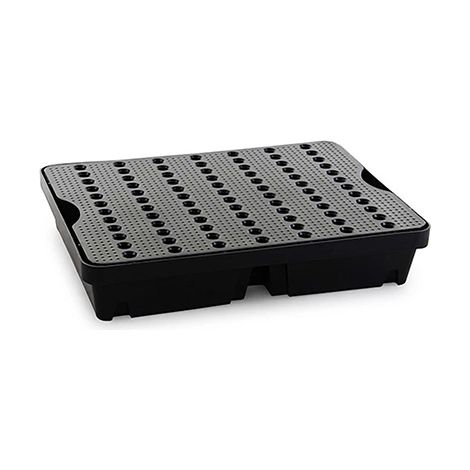 Matisère – Bac de rétention 40 L avec caillebotis – Volume de rétention 40 L – Capacité de charge 100 kg – ST140BKBK