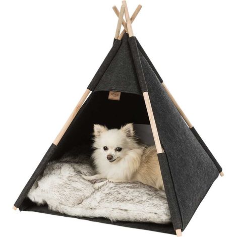 Trixie Tipi Hundehütte Anthrazit Komfortabel (1/5)