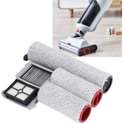Convient pour l'autolaveuse de sols Roborock U10 Smart Dual-Brush, accessoires pour brosse principale, filtre, kit de brosses à rouleau pour nettoyeur et serpillière sans fil. (1/5)