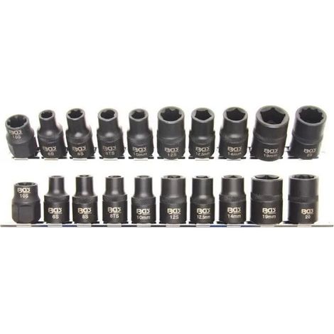 Llaves y dados BGS Technic 2560 acero cromo molibdeno 10 piezas