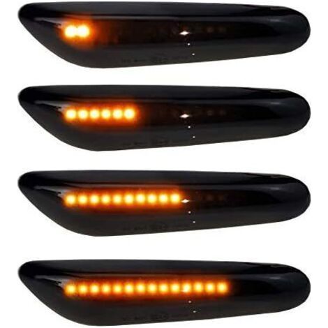 Feux de jour Clignotant latéral LED dynamique 2Clignotants LED orange 16 LED 2835SMD Fumée pour E90 E91 E92 E60 E87 E82 E46 SB10 - Dynamique (1/4)