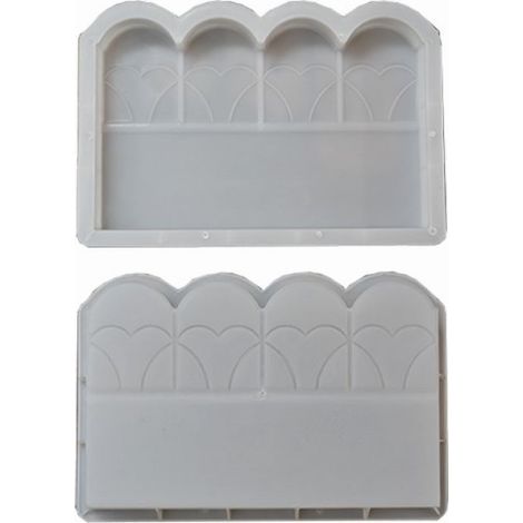 Moule à Béton pour Clôture de Jardin en Plastique Moule de Pavage DIY pour Bordure Pelouse et Allée Forme pour Brique Ciment Réutilisable Outil Maçonnerie Extérieur (1/5)