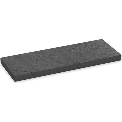 Losa de Sendero Imitación Pizarra - textura irregular en antracita - 75 × 28 × 4 cm - Unidad - Negro Antracita