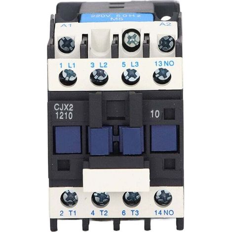 Contactor de CA CJX2-1210. Fuente de alimentación de alta sensibilidad para instalaciones eléctricas, 12 A, 50 Hz, 220 V.