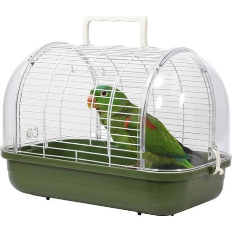 tragbarer Vogelkäfig, transparent, atmungsaktives Netzgewebe, herausnehmbare Schale, für Wellensittiche, Kanarienvögel, Reisen (1/5)