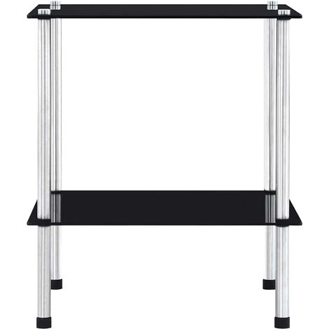 Maison Exclusive - Regal mit 2 Ablagen Schwarz 40x40x47 cm Hartgl