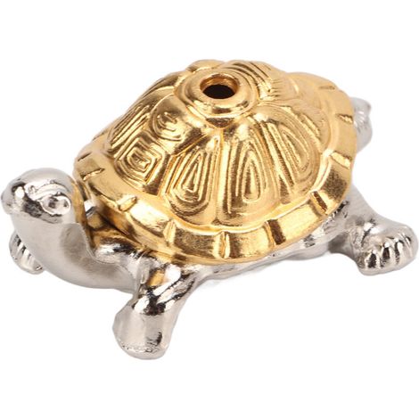 Leicht zu reinigender Räucherstäbchenhalter aus Metall in Schildkrötenform für Wohnzimmer, Büro und Meditation (1/5)