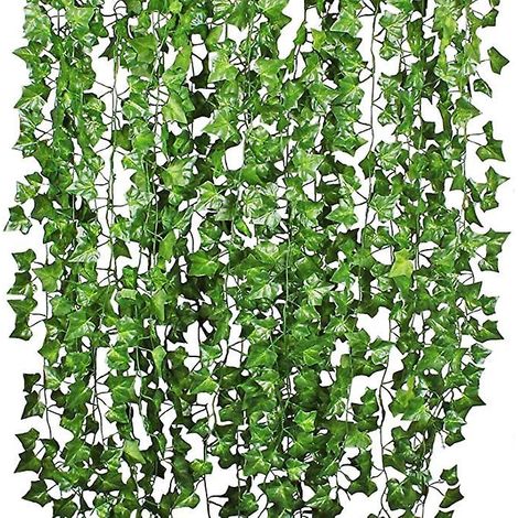 lierre Artificielle Plantes Guirlande Vigne 12 Pcs 84 Ft Exterieur Lierre Artificielle Guirlande Dcoration Pour Clbration, Mariage, Cuisine, Jardi (1/4)