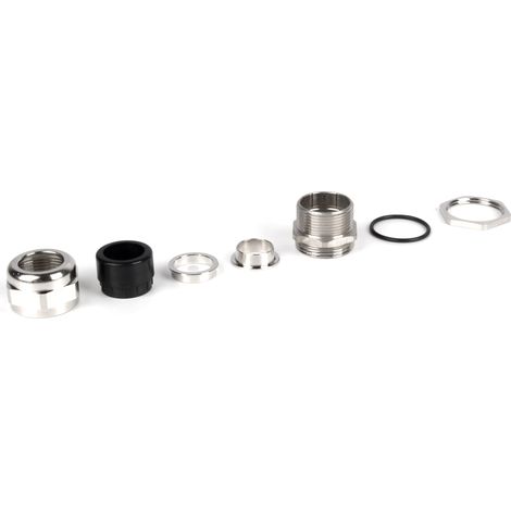 Presse-étoupe PG16 en Laiton nickelé pour câble de 10mm à 14mm, avec contre-écrous, IP68 ( Prix pour 1 )