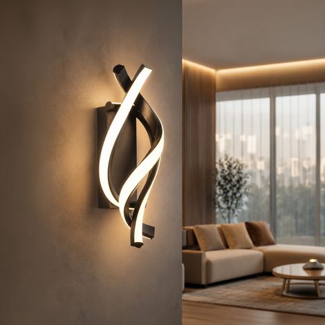 Applique LED Reid 13W Lumiere Froide Chaude Neutre Noir (1/5)