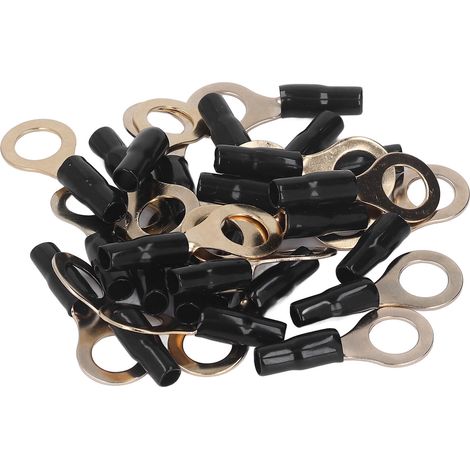 Lot de 25 cosse câble 8GA cuivre diamètre intérieur 12mm borne anneau raccord pour boîtier de distribution (1/5)