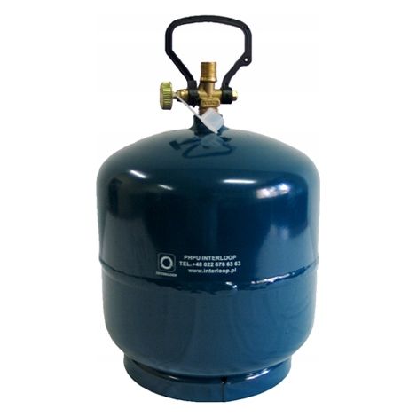 Touristenflasche 7,2 l/3 kg, leer, Gewinde 3/8'', Zwischenschlaufe