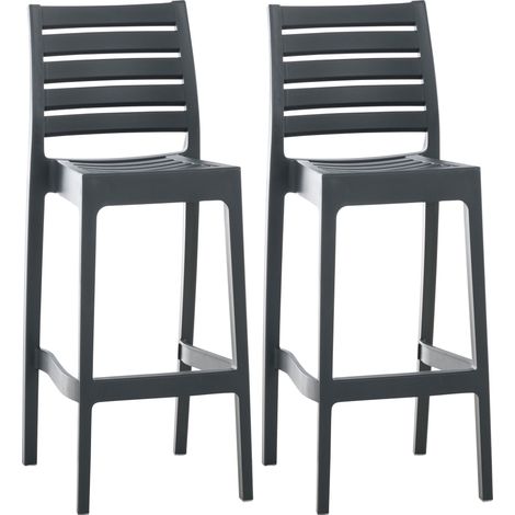 2er Set Barhocker Ares dunkelgrau