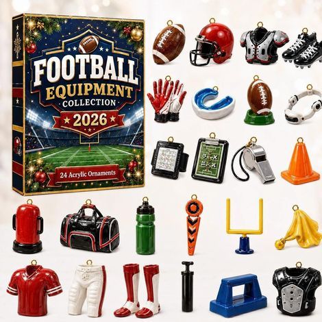 Calendrier avent sport 2026 2D rugby terrain boîte surprise colle