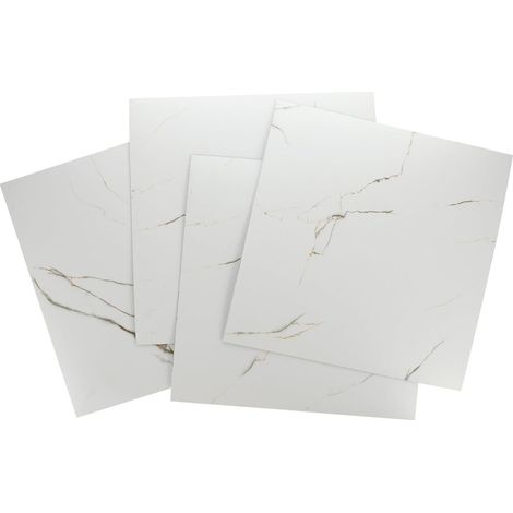 Lot De 4 Autocollants De Sol En Marbre Pvc Autocollants Étanches (1/5)