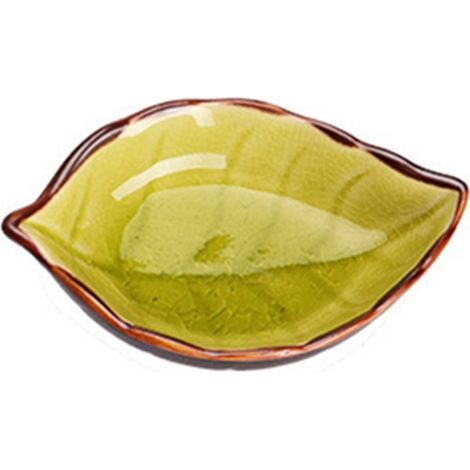 1pcs Assiette à sauce, céramique, forme feuille, antidérapant, cuisine, maison restaurant (1/5)
