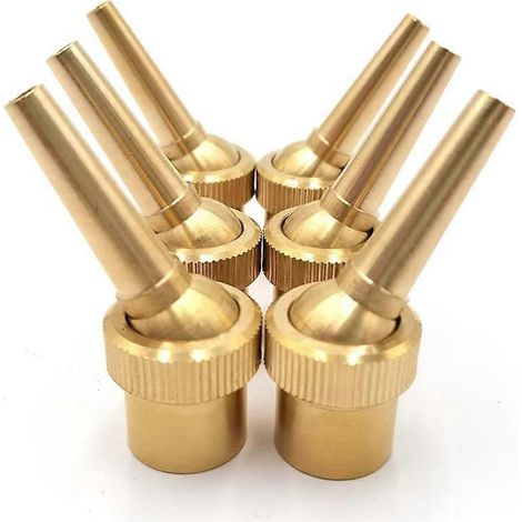 6pcs 1/2inch DN15 Brass Fountain Nozzle Adjustable Direction Jet Water SprayHead for Landscaping Use (1/5)