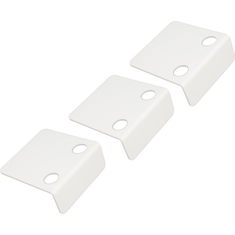 Étagère murale avec 3 petites caméras de sécurité, 6 clips de câble et 10 bandes adhésives. Fixation murale flottante en acrylique imperméable, sans perçage, pour haut-parleurs (blanc). (1/5)