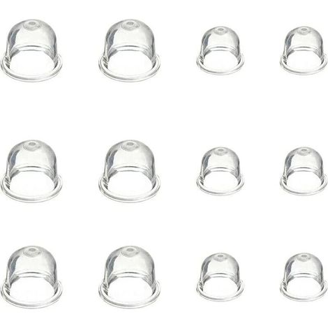 12 Pièces Carburateur Amorce Pompe Ampoule - 19 mm et 22 mm - Poire Pompe Amorcage - Accessoires de Carburateur pour Debroussailleuse Tronçonneuse Souffleur Tondeuse (1/4)