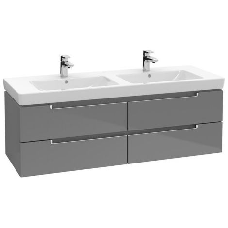 Meuble vasque SUBWAY 2.0 pour double vasque, 1287 x 520 x 449 mm, chêne Sa