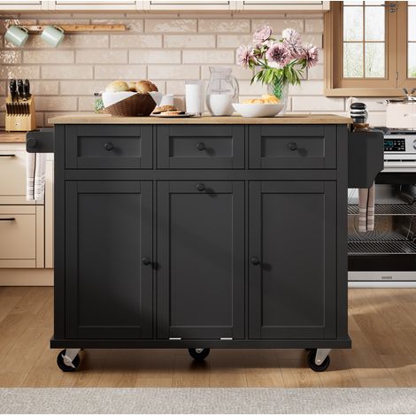 Desserte de cuisine à roulettes plateau pliant OKMYHOME (1/5)