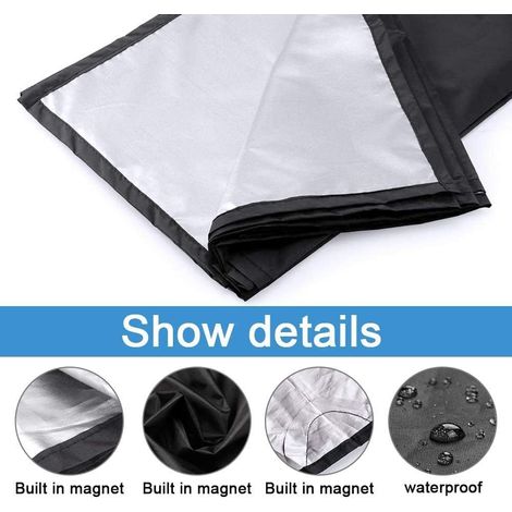 1 Couverture Pare-Brise Magnétique, Pliable Aluminium Anti Givre Neige Pluie Soleil Universel Voiture (1/5)