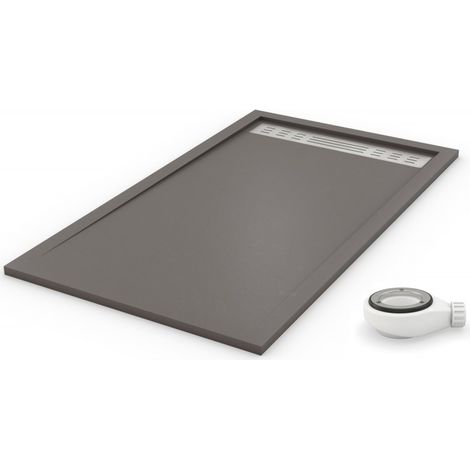 Extra flache Duschwanne PREMIUM Staubgrau RAL 7037 70x120 (1/5)