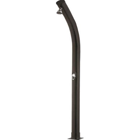 DOUCHE SOLAIRE DE JARDIN COURBE PVC NOIR 23 LITRES - 2 MTS - 500071RP (1/2)