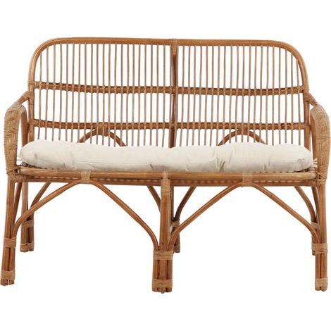 Nella canapé de jardin avec coussin de jardin 2 pers. naturel. (1/5)